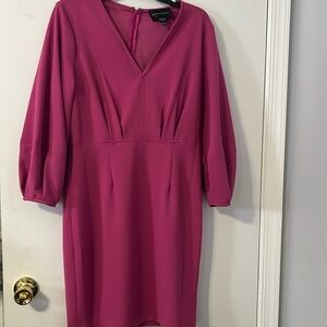 Donna Morgan Fit and Flare Dress Fushia Size 8